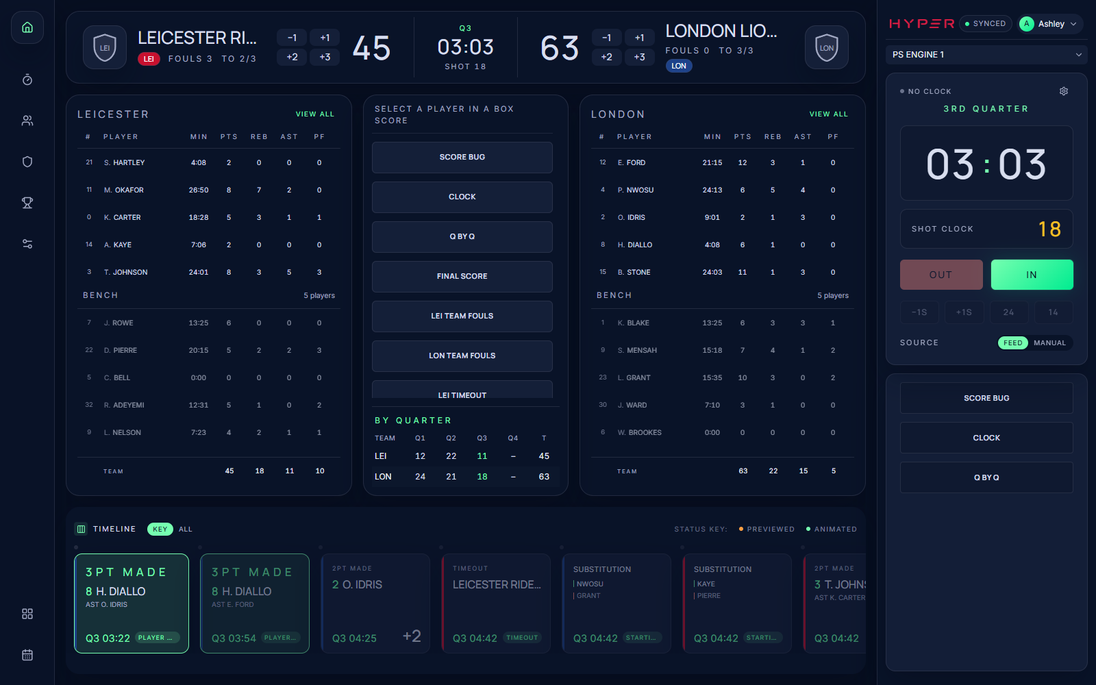 HYPER Basketball: the game control app