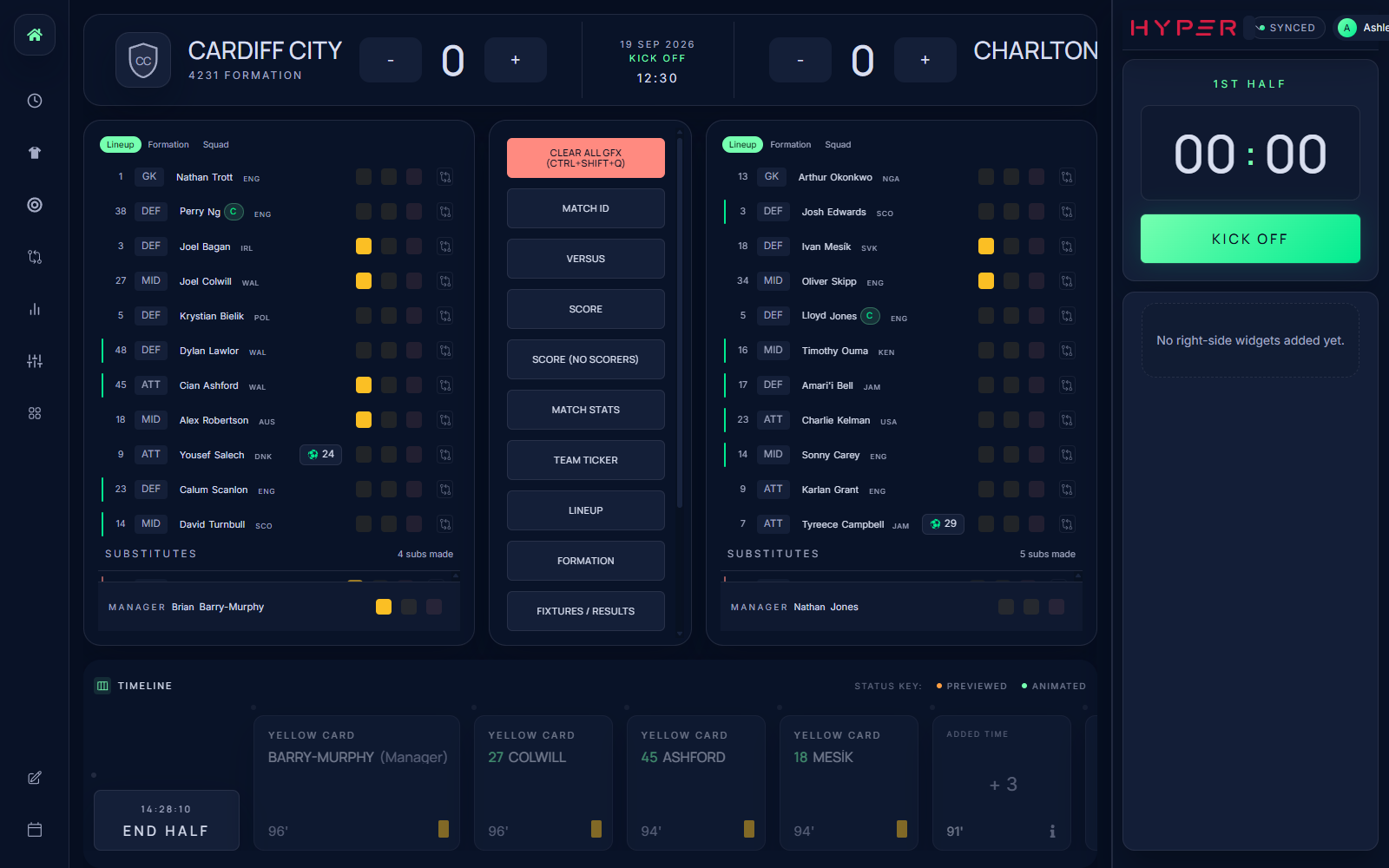 HYPER Football: the match control app
